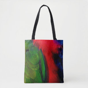Schwänze von grünen und roten Vogelarten Tasche