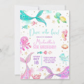 Schwänze von Pastell Einladung (Vorderseite)