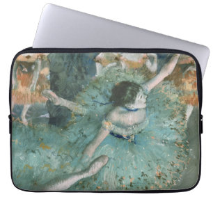 Schwänzender (Tänzer auf Grün) Edgar Degas Laptopschutzhülle