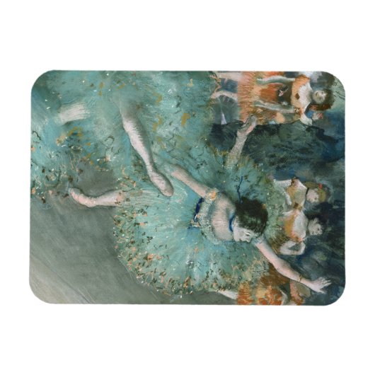 Schwänzender (Tänzer auf Grün) Edgar Degas Magnet (Horizontal)