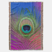 Schwanzfeder eines Pfaus Decke (Vorderseite Vertikal)