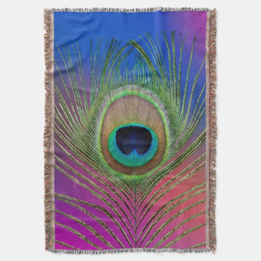 Schwanzfeder eines Pfaus Decke (Vorderseite Vertikal)