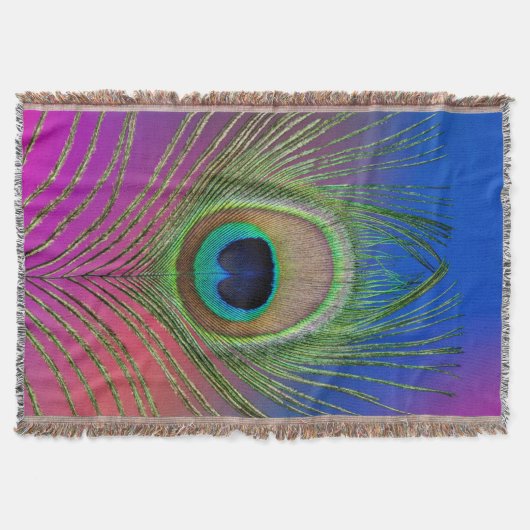 Schwanzfeder eines Pfaus Decke (Vorderseite)