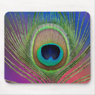 Schwanzfeder eines Pfaus Mousepad