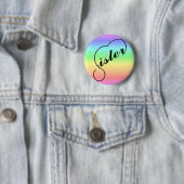 Schwanziger, farbiger Regenbogen Button (Beispiel)