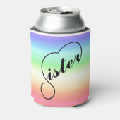 Schwanziger, farbiger Regenbogen Dosenkühler (Kanne Rückseite)