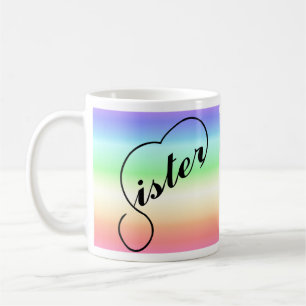 Schwanziger, farbiger Regenbogen-Hintergrund Kaffeetasse