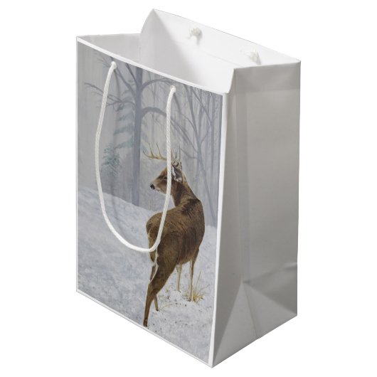 Schwanzrotwild Mittlere Geschenktüte (Vorderseite Schrägansicht)