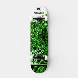 Schwargrün Abstrakt Skateboard