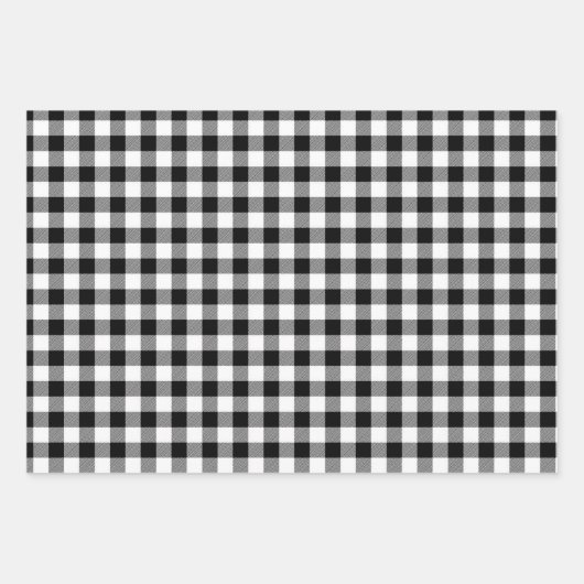 Schwargrün Kariert Geschenkpapier Set (Vorderseite 3)