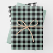 Schwargrün Kariert Geschenkpapier Set (Beispiel)