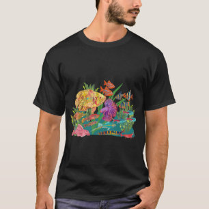 Schwarm bunter tropischer Süßwasserfische T-Shirt
