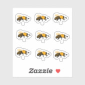 Schwarm der Honigbienen Aufkleber (Blatt)