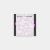 Schwarm der künstlerischen Schmetterlinge + Post-it Klebezettel (Vorderseite)