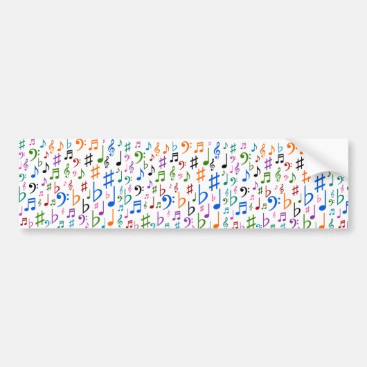 Schwarm der musikalischen Anmerkungen u. der Autoaufkleber (Vorne)