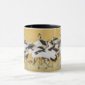 Schwarm Kraniche (rechte Seite) von Ishida Yutei Tasse (Zentrum)