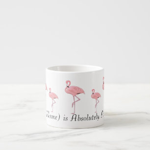 Schwarm rosa Flamingos benutzerdefinierter Name Espressotasse