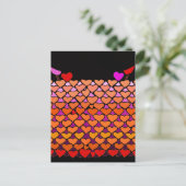 Schwarm Verliebter Postkarte (Stehend Vorderseite)