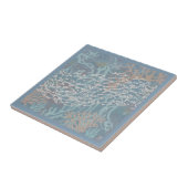 Schwarm von Fischen in Korallenblau ID1198 Fliese (Seite)