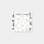 Schwarm von Schmetterlingen mit farbigen Streifen Post-it Klebezettel (Vorderseite)