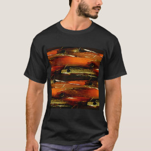 Schwarmfische Malerisch Rustikale Abstraktion T-Shirt