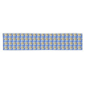 Schwarthaarmuster blau kurzer tischläufer (Horizontal)