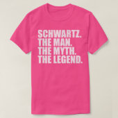 Schwartz Familienname Schwartz Nachname Sc T-Shirt (Design vorne)