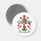 Schwartzkopf-Familienwappen Magnet (Vorderseite/Rückseite)