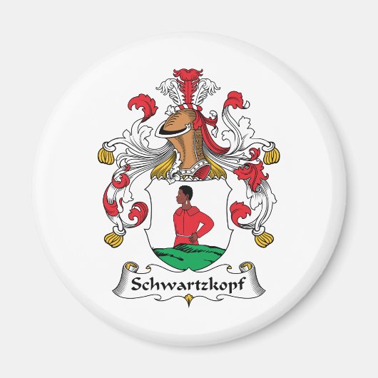 Schwartzkopf-Familienwappen Magnet (Vorne)