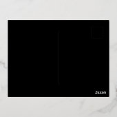 Schwarz #000000, Kies Folien Feiertagspostkarte (Rückseite)