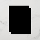 Schwarz #000000, Kies Folien Feiertagspostkarte (Vorderseite/Rückseite)