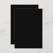 Schwarz #000000, Kies RSVP Karte (Vorne/Hinten)