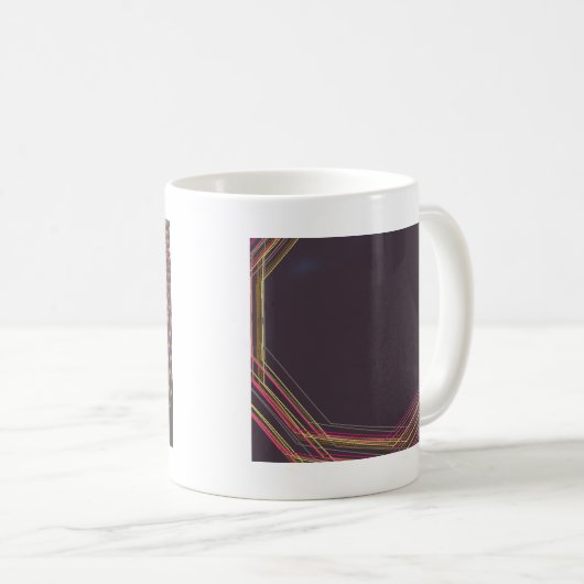 Schwarz 0900 abstrakte Kunst Kaffeetasse (VorderseiteRechts)