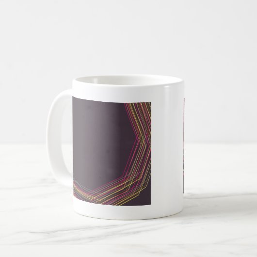 Schwarz 0900 abstrakte Kunst Kaffeetasse (Vorderseite Links)