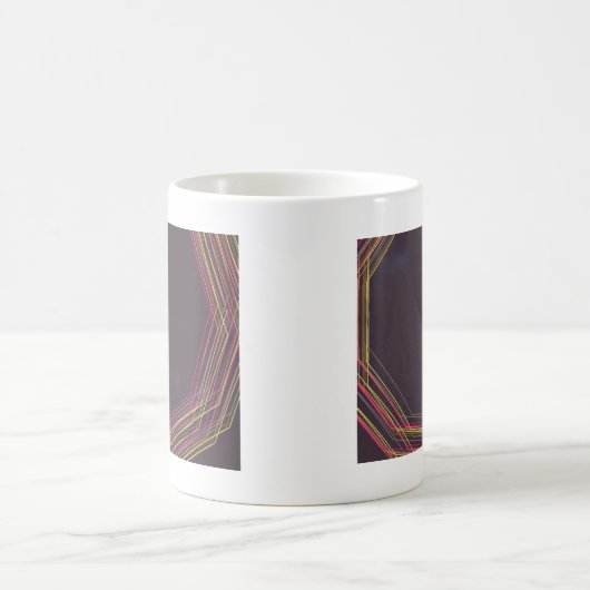 Schwarz 0900 abstrakte Kunst Kaffeetasse (Mittel)