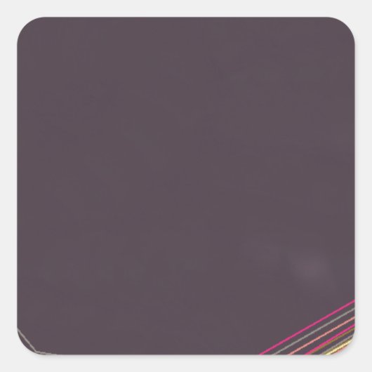 Schwarz 0900 abstrakte Kunst Quadratischer Aufkleber (Vorderseite)