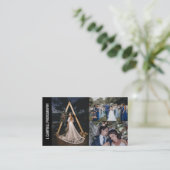 Schwarz 3 FotoCollage Beruflich Fotograf Visitenkarte (Stehend Vorderseite)