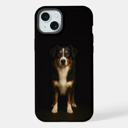 Schwarz 4 Luxe, Aussie Shepherd iPhone 15 Plus Hülle (Rückseite)