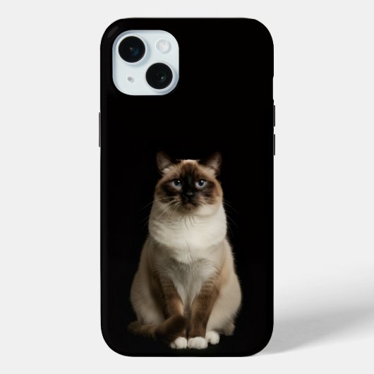 Schwarz 4 Luxe, Birmanische Katze iPhone 15 Plus Case-Mate iPhone Hülle (Rückseite)