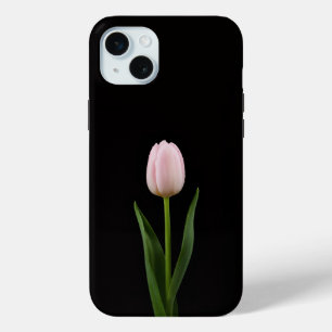 Schwarz 4 Luxe, Blassrosa Tulpe iPhone 15 Plus Case-Mate iPhone Hülle