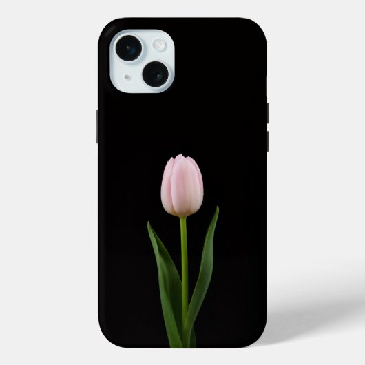 Schwarz 4 Luxe, Blassrosa Tulpe iPhone 15 Plus Case-Mate iPhone Hülle (Rückseite)