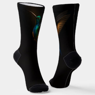 Schwarz 4 Luxe Damen nachhaltige Socke Hummingbird