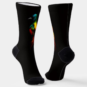 Schwarz 4 Luxe Damen nachhaltige Socke Regenbogen