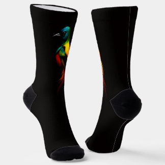 Schwarz 4 Luxe Damen nachhaltige Socke Regenbogen