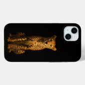 Schwarz 4 Luxe, eleganter Gepard iPhone 15 Plus Case-Mate iPhone Hülle (Rückseite (Horizontal))