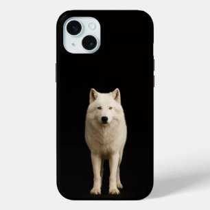 Schwarz 4 Luxe, Elfenbein-Arktiswolf iPhone 15 Plu Case-Mate iPhone Hülle