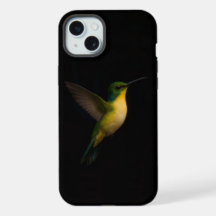 Schwarz 4 Luxe, fliegender Kolibri iPhone 15 Plus Hülle