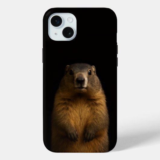 Schwarz 4 Luxe, Fluffy Marmot iPhone 15 Plus Case-Mate iPhone Hülle (Rückseite)