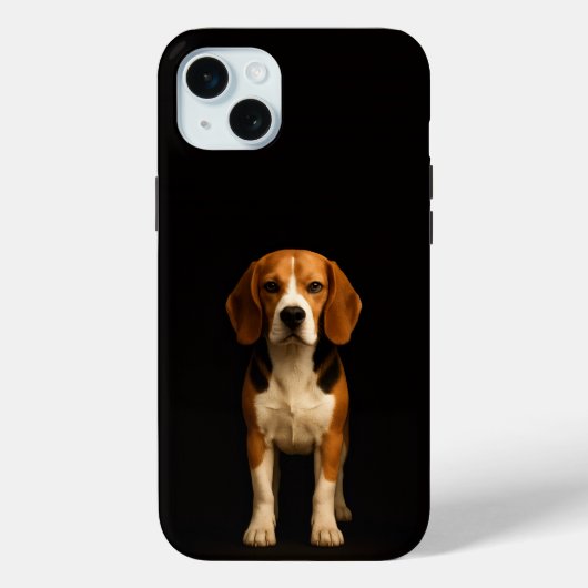 Schwarz 4 Luxe, freundlicher Beagle iPhone 15 Plus Case-Mate iPhone Hülle (Rückseite)