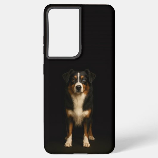 Schwarz 4 Luxe Galaxy S21 Plus, Aussie Shepherd Samsung Galaxy Hülle (Rückseite)